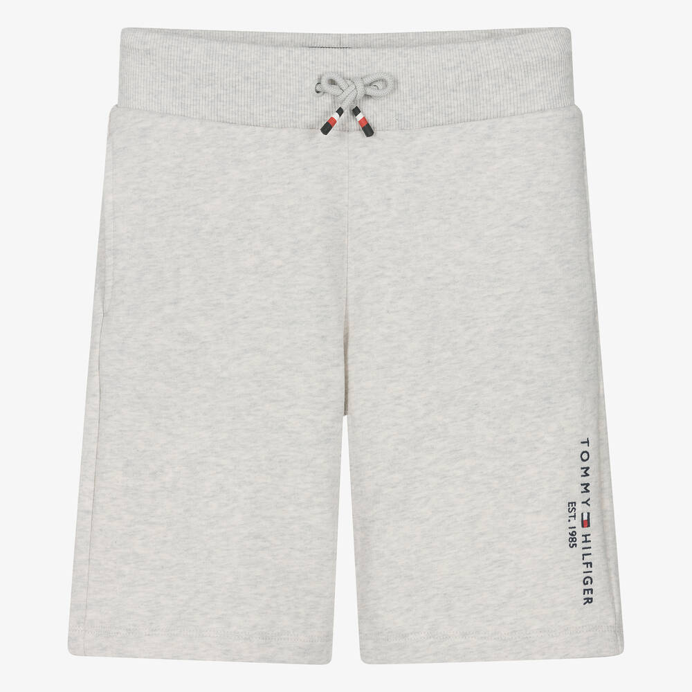 Tommy Hilfiger - Teen Boys Grey Cotton Jersey Shorts | Childrensalon