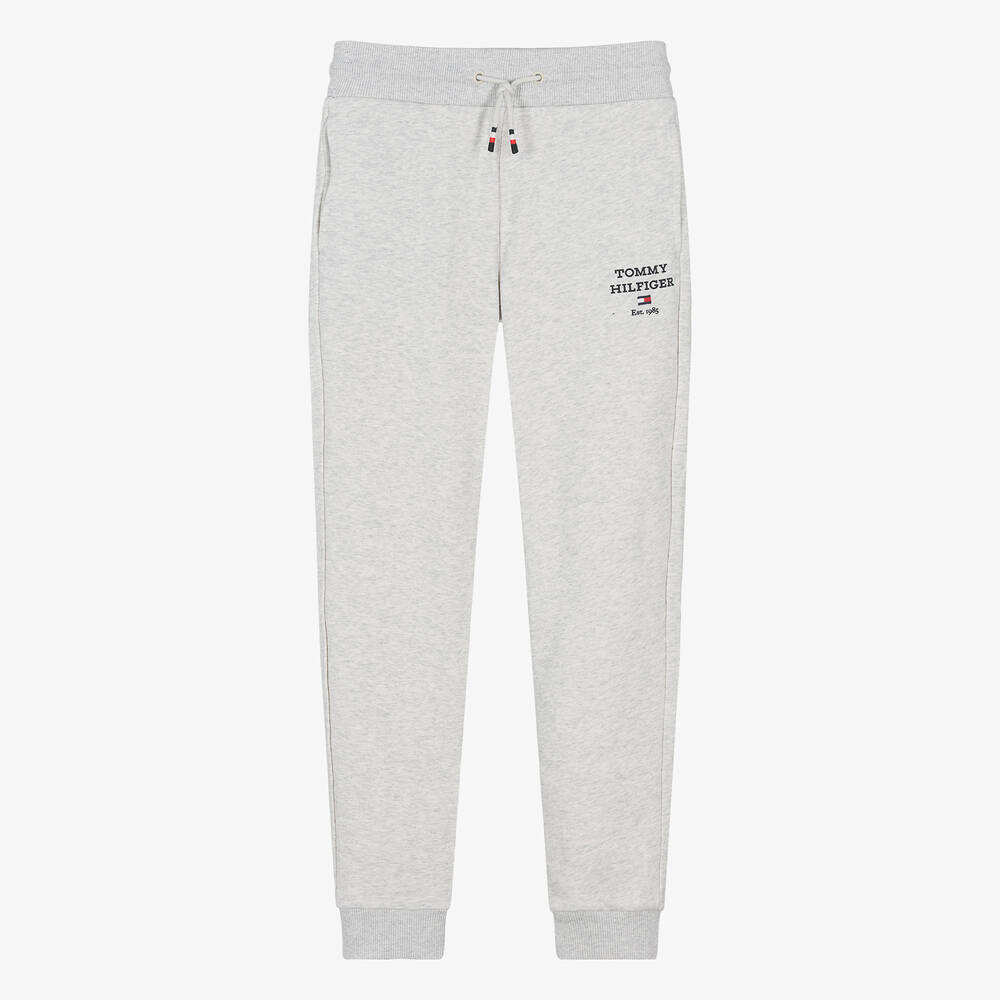 Tommy Hilfiger - Pantalon de jogging gris en coton | Childrensalon