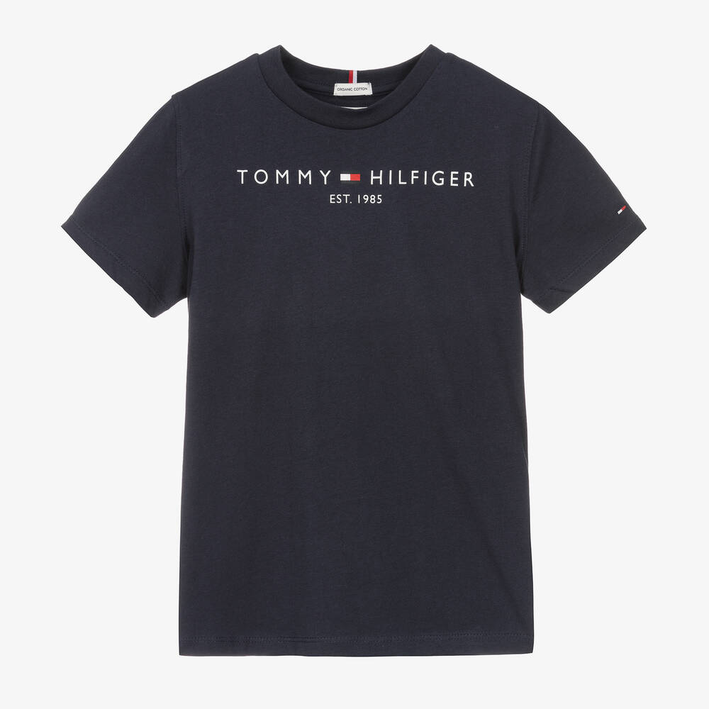 Tommy Hilfiger - Teen Boys Navy Blue Cotton Logo T-Shirt | Childrensalon