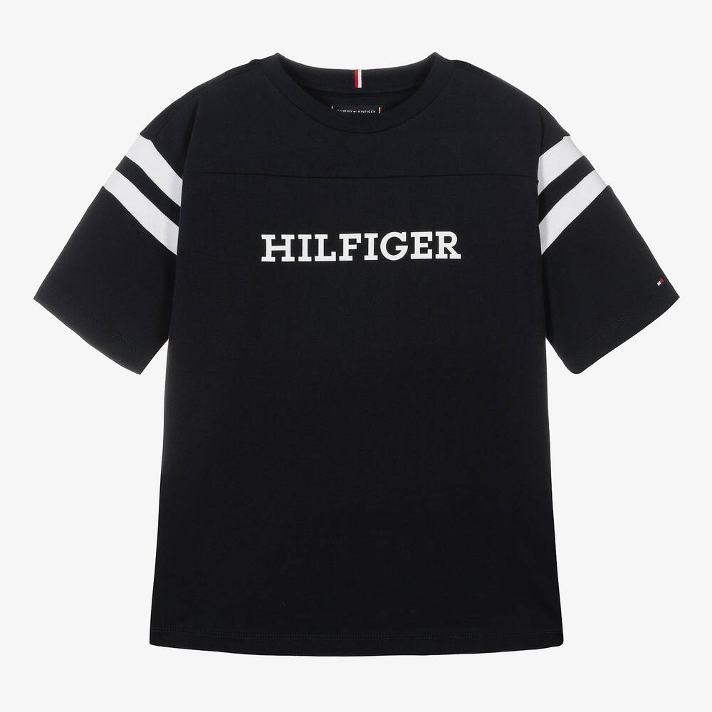 Tommy Hilfiger - Teen Boys Navy Blue Cotton T-Shirt | Childrensalon