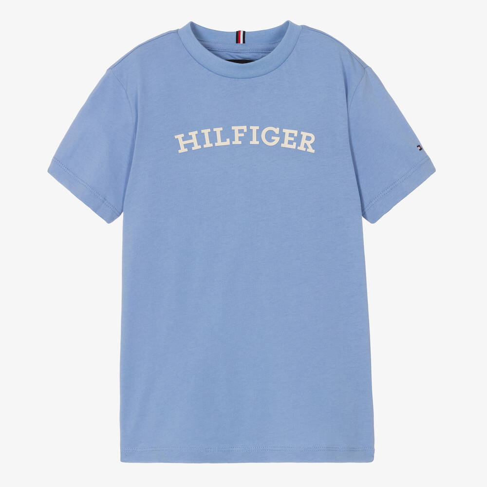 Tommy Hilfiger Teen Boys Pale Blue Cotton T-shirt