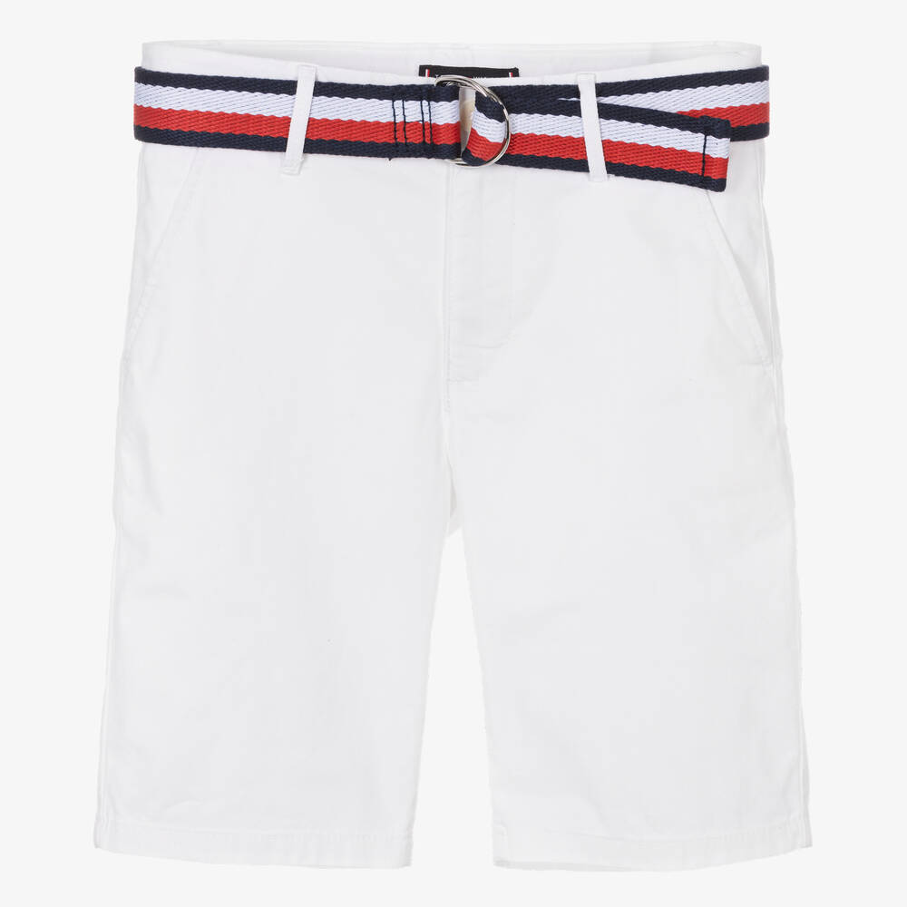 Tommy Hilfiger Teen Boys White Cotton Shorts