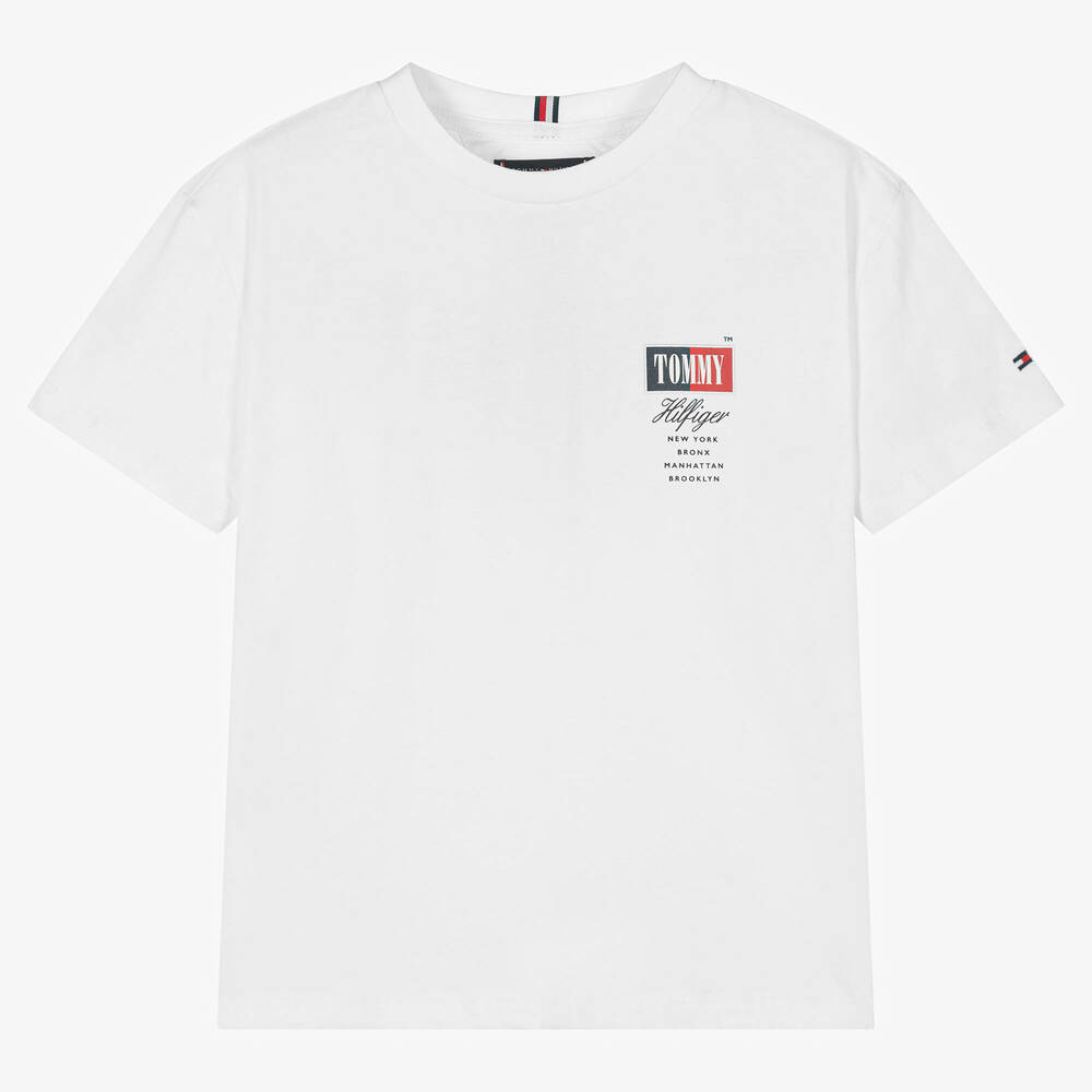 Tommy Hilfiger Teen Boys White Logo T-shirt