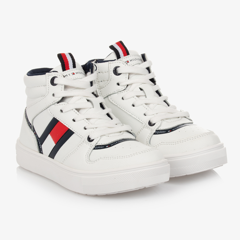 Tommy Hilfiger Teen Boys White Trainers