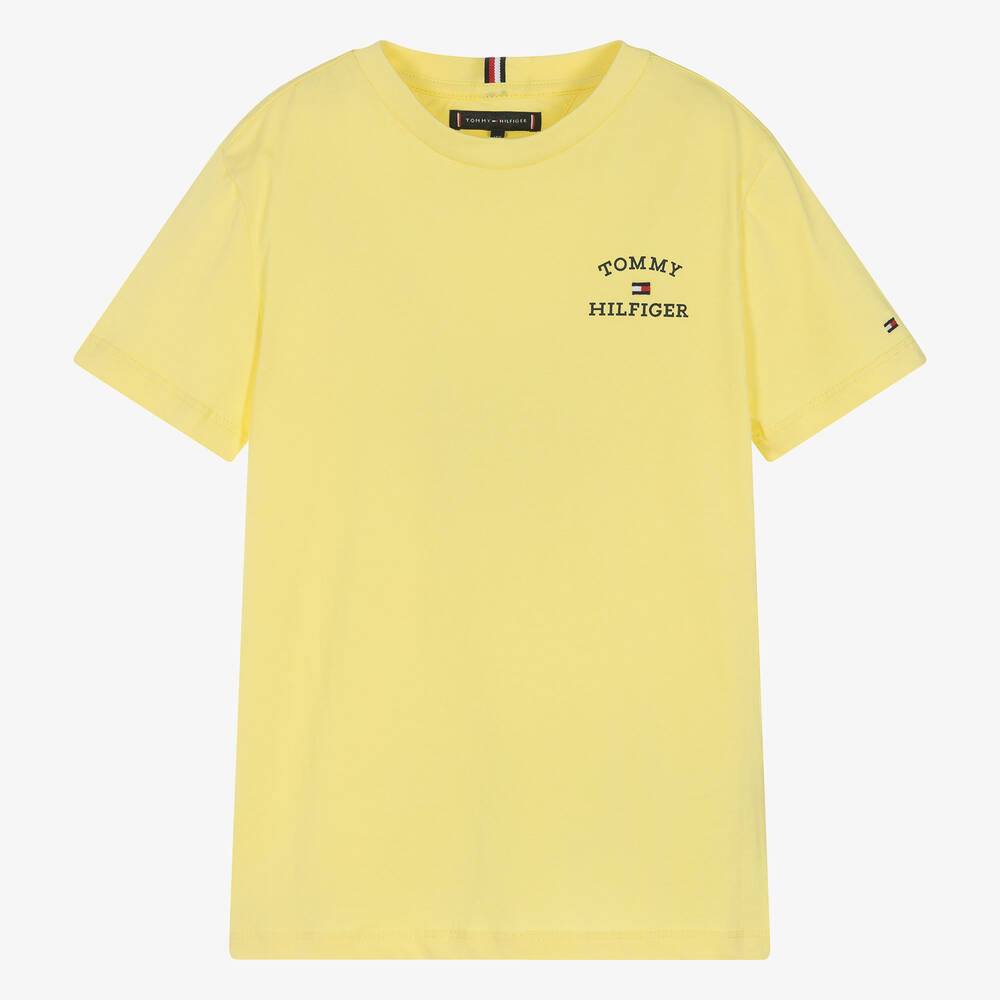 Tommy Hilfiger - Teen Boys Yellow Cotton T-Shirt | Childrensalon