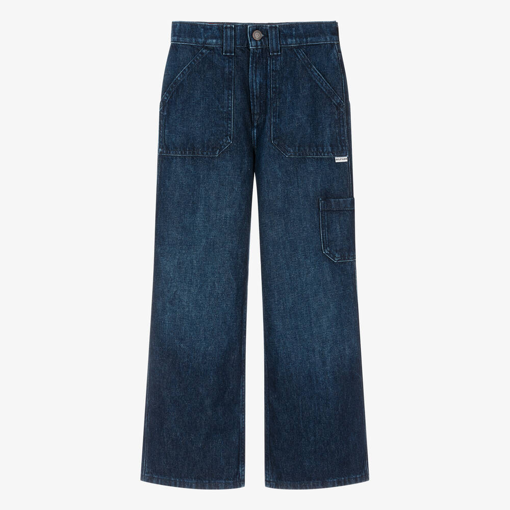 Tommy Hilfiger - Синие прямые джинсы для девочек-подростков | Childrensalon