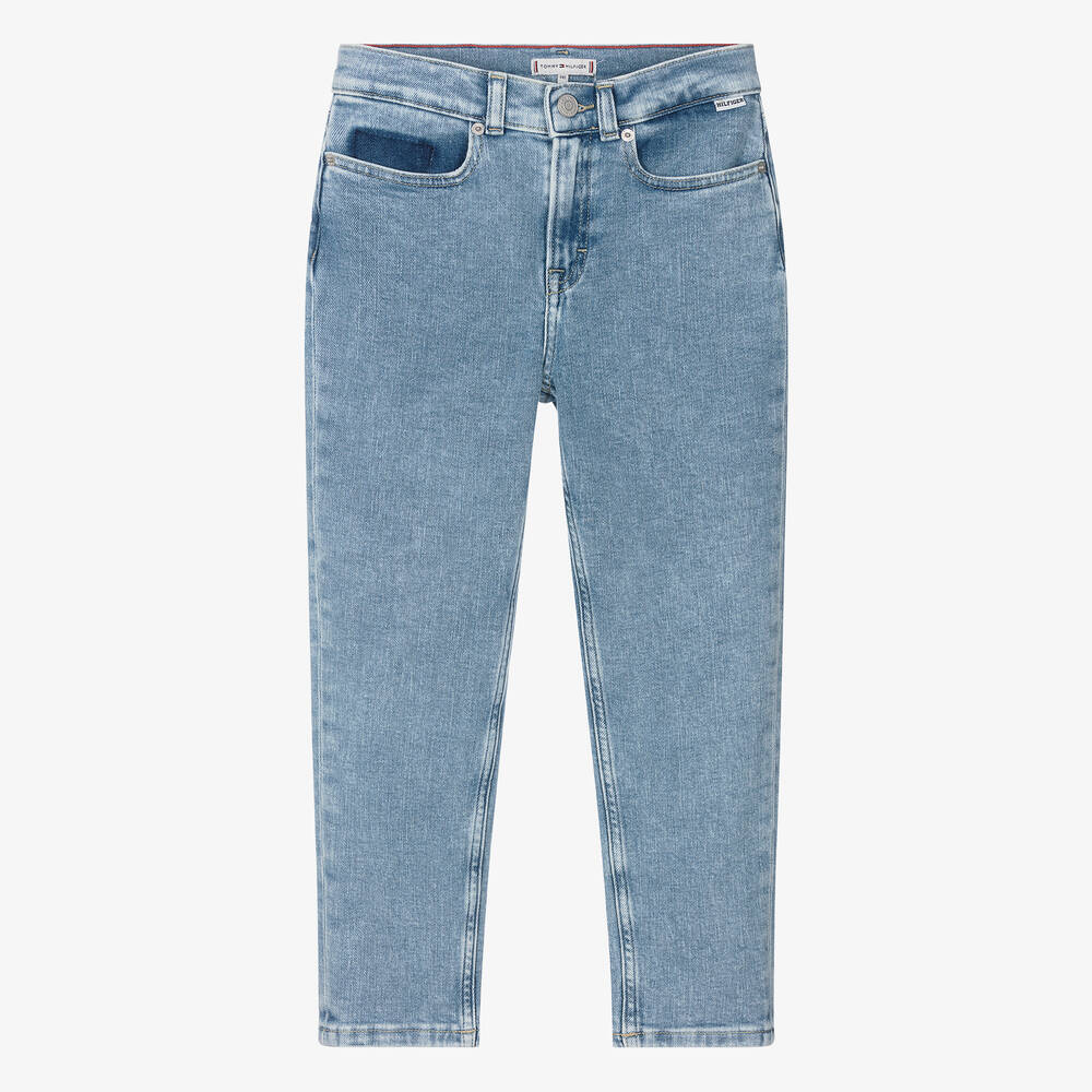 Tommy Hilfiger - Голубые зауженные джинсы для девочек-подростков | Childrensalon