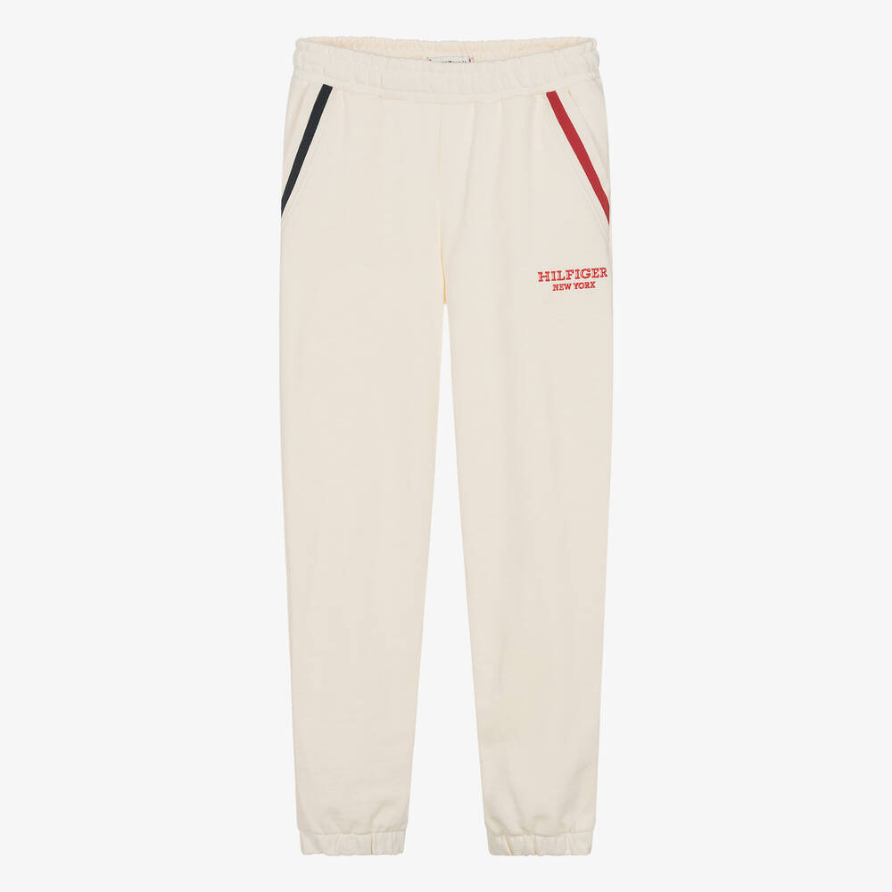 Tommy Hilfiger Teen Girls Ivory Cotton Joggers