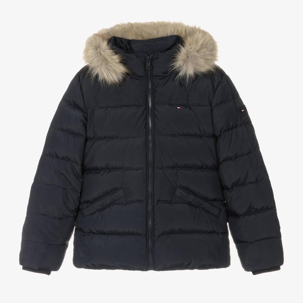 Tommy Hilfiger Teen Girls Navy Blue Down Padded Jacket