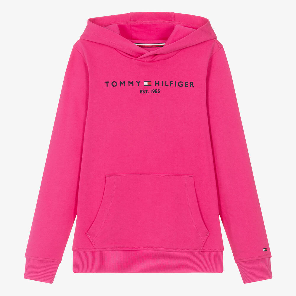 Tommy Hilfiger Teen Girls Pink Cotton Jersey Hoodie