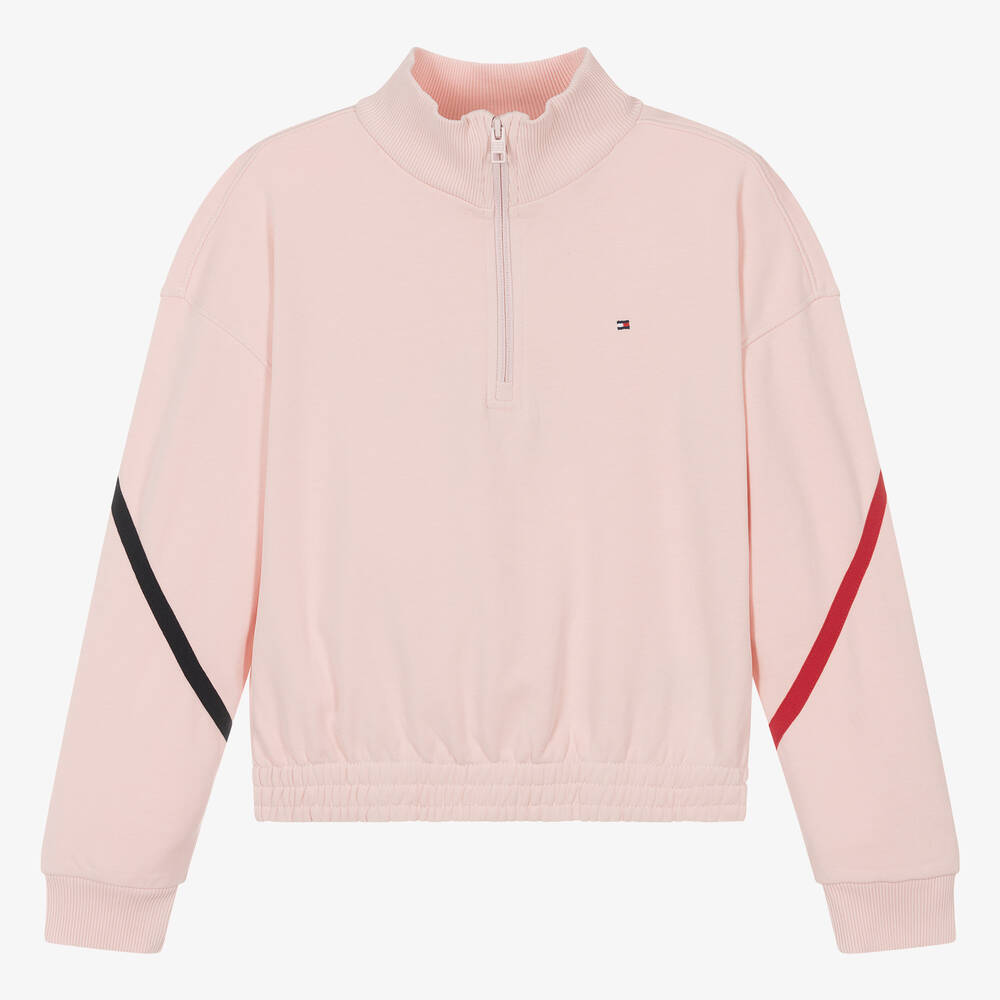 Tommy Hilfiger - Teen Girls Pink Cotton Sweatshirt | Childrensalon