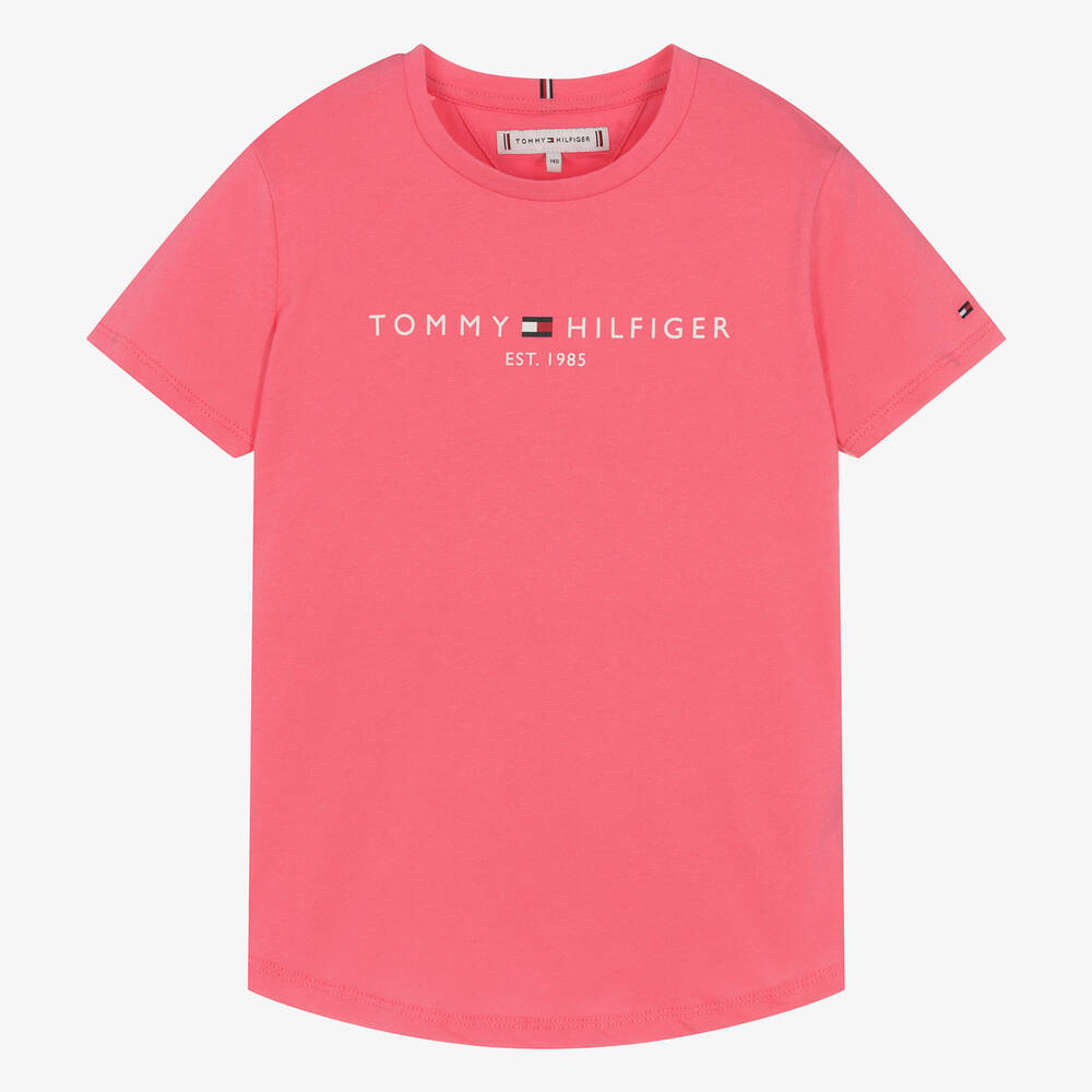 Tommy Hilfiger - Teen Girls Pink Cotton T-Shirt | Childrensalon