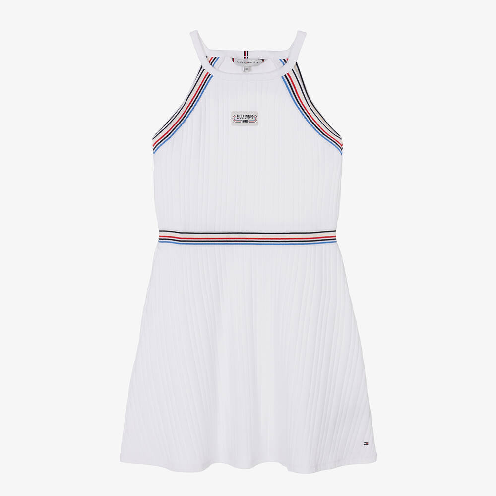 Tommy Hilfiger - Teen Girls White Cotton Tennis Dress | Childrensalon