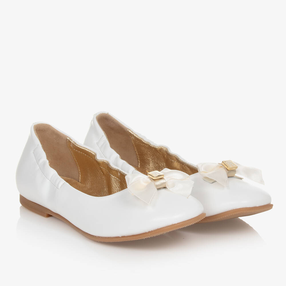 Tommy Hilfiger - Teen Girls White Faux Leather Shoes | Childrensalon