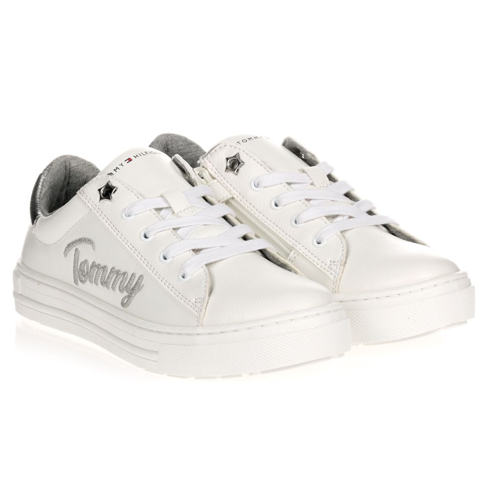 Tommy Hilfiger Teen Girls White Trainers