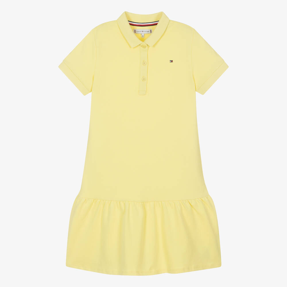 Tommy Hilfiger - Teen Girls Yellow Cotton Polo Dress | Childrensalon