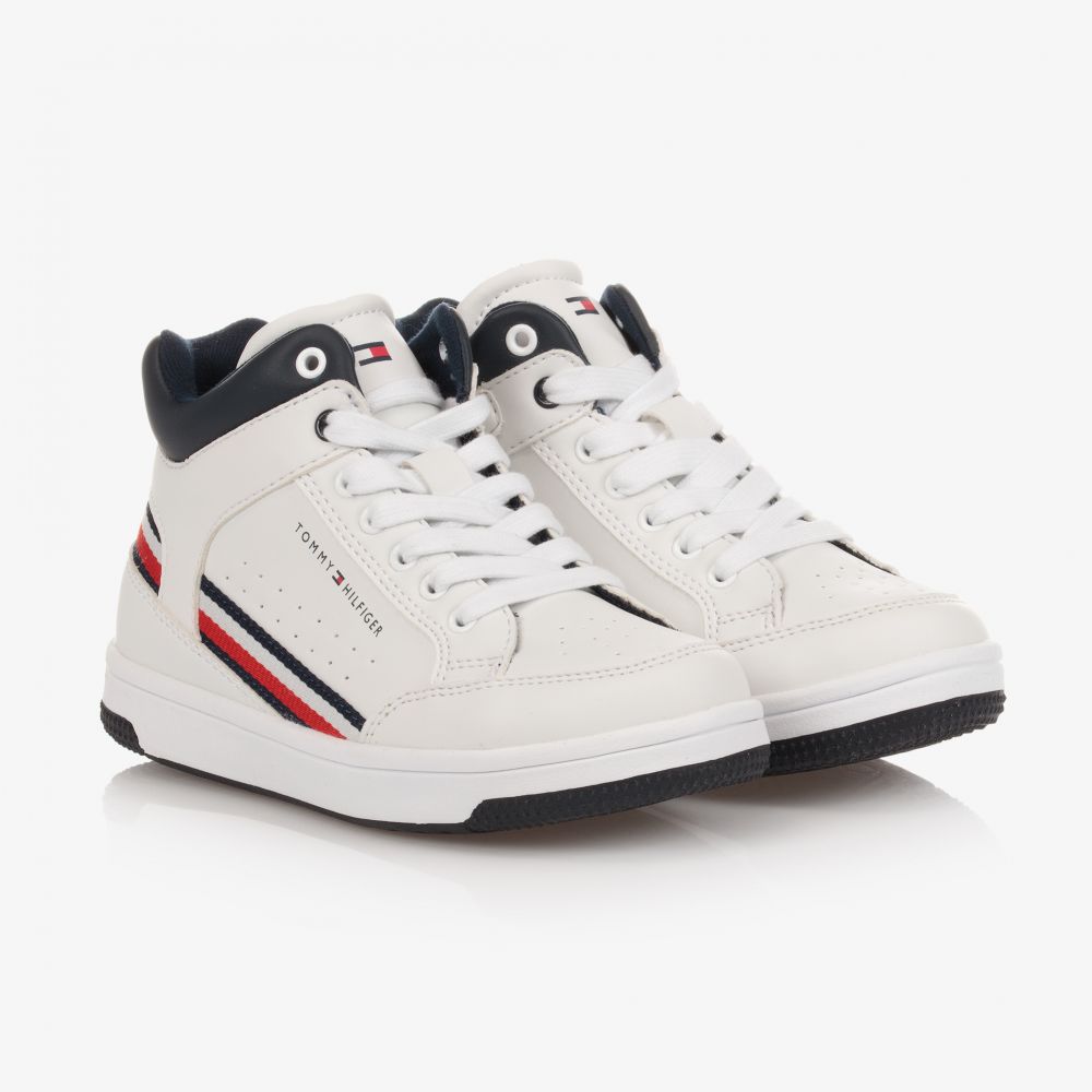 Tommy Hilfiger Teen White High Top Trainers