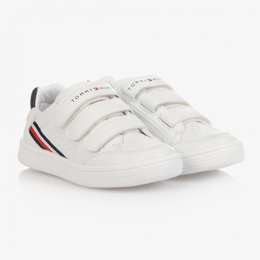 Tommy Hilfiger Teen White Velcro Trainers