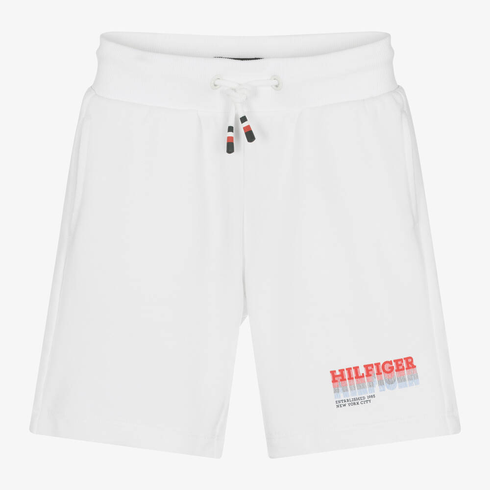 Tommy Hilfiger - White Cotton Jersey Shorts | Childrensalon