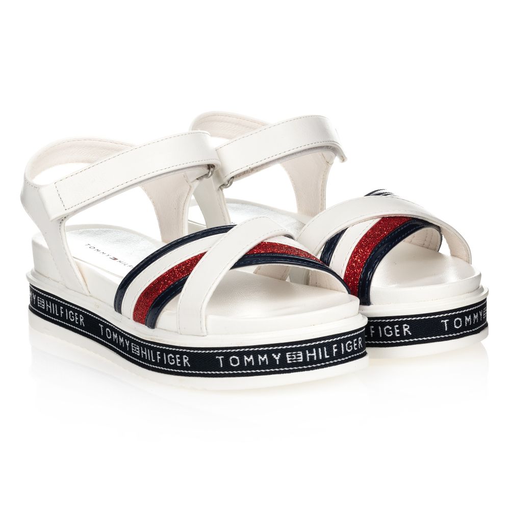Tommy Hilfiger Kids' Girls White Platform Sandals