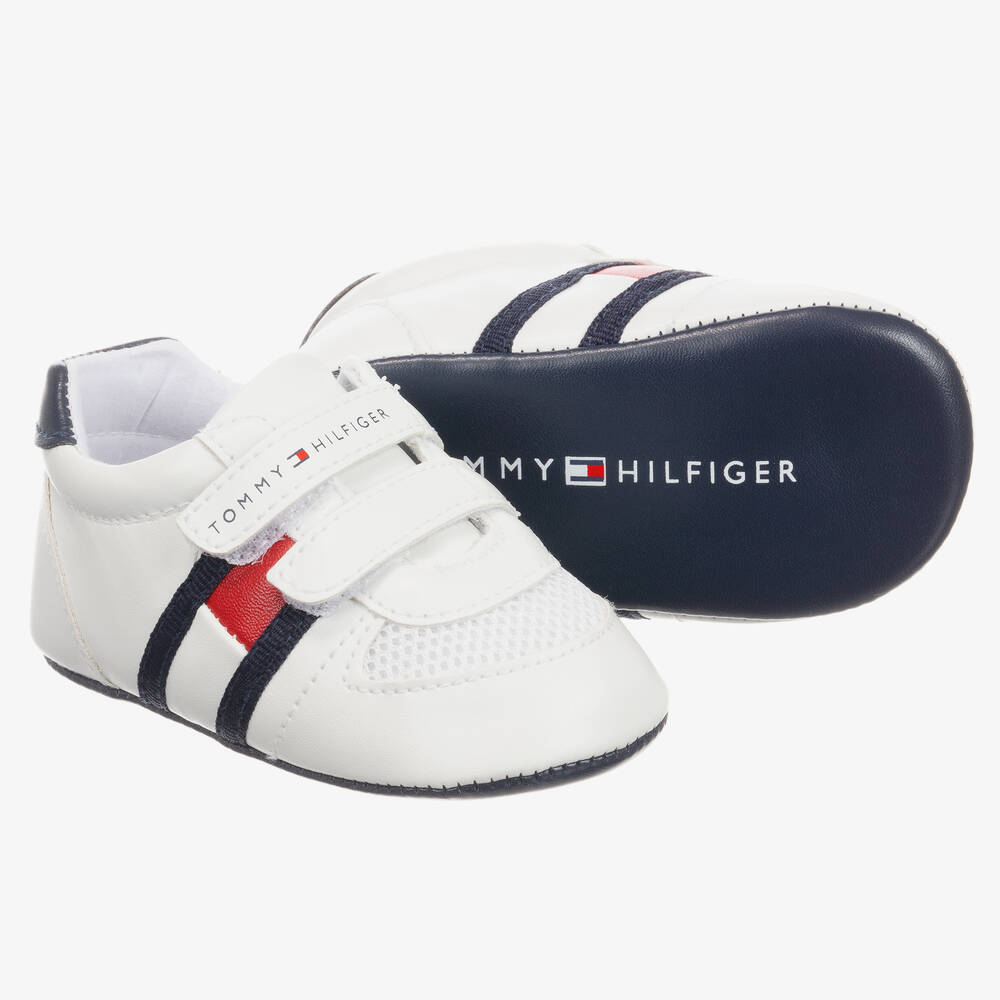 Tommy Hilfiger - White Pre-Walker Shoes | Childrensalon