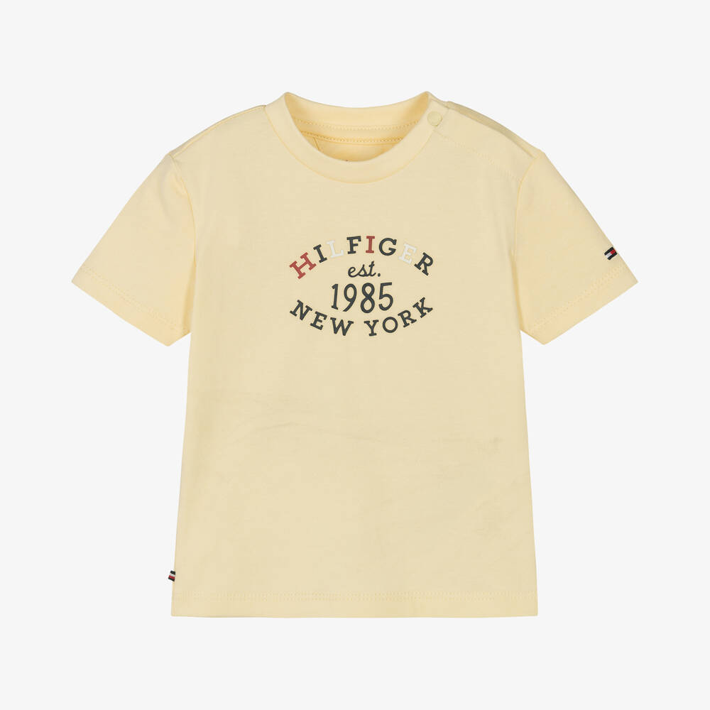 Tommy Hilfiger - Yellow Cotton Jersey Baby T-Shirt | Childrensalon