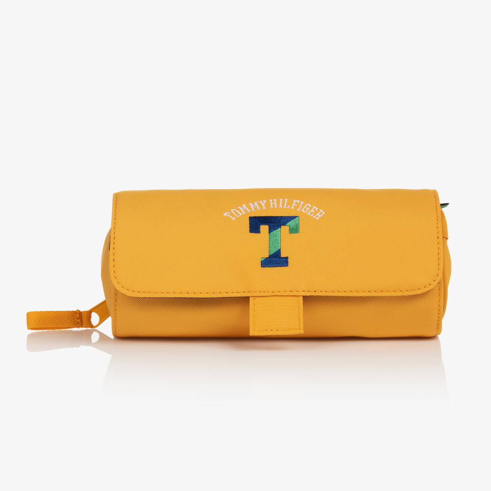 Tommy Hilfiger - Yellow Varsity Pencil Case (20cm) | Childrensalon