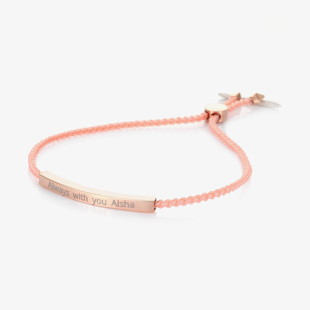 Treat Republic - Girls Pink Personalised Bracelet (28cm) | Childrensalon