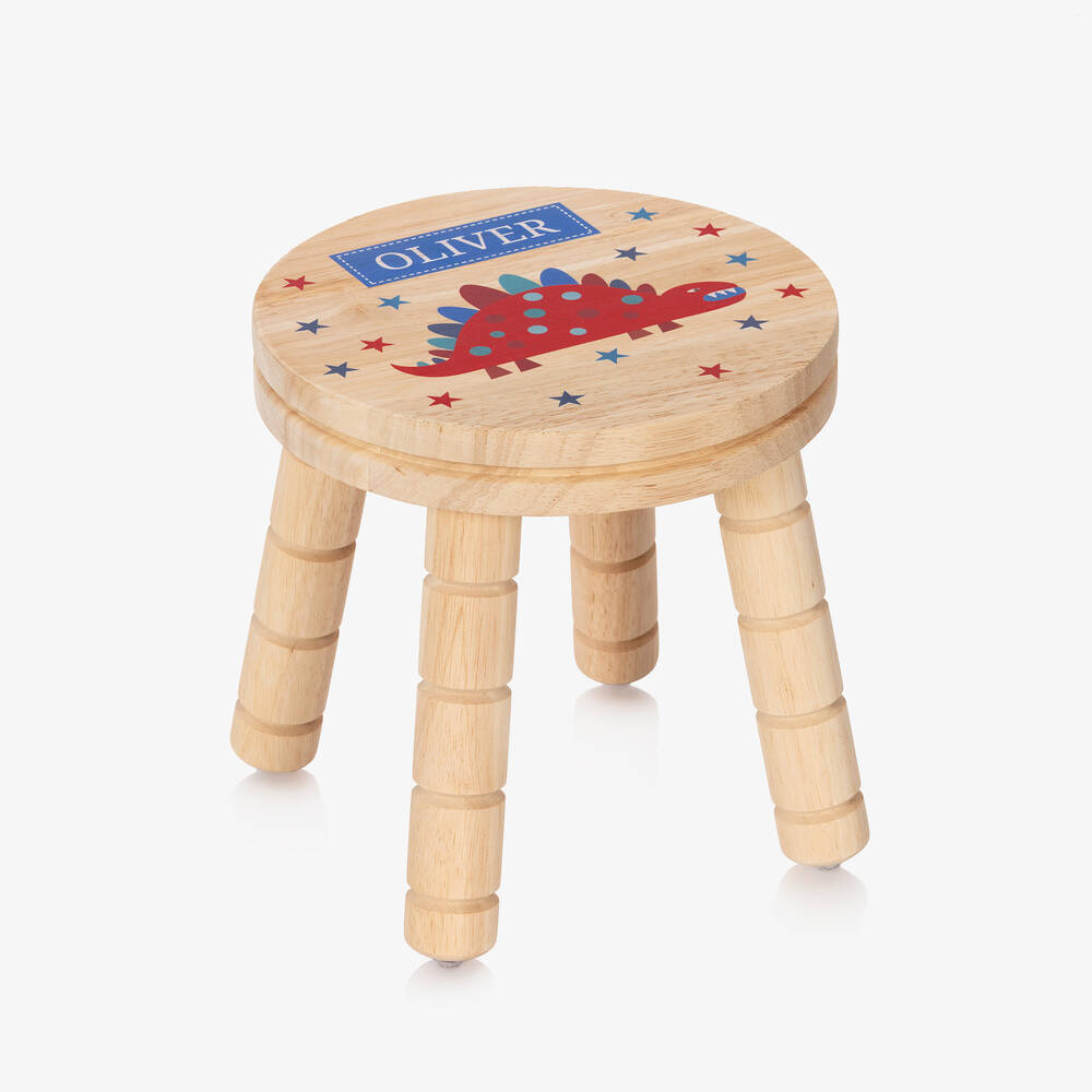 Treat Republic - مقعد خشب بطبعة ديناصور للأطفال | Childrensalon
