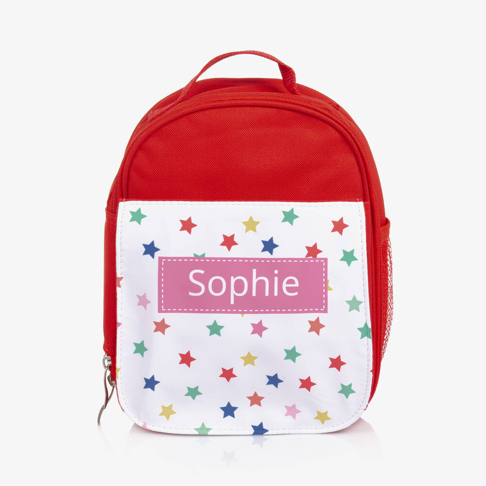 Treat Republic - Red Personalised Star Lunch Bag (24cm) | Childrensalon