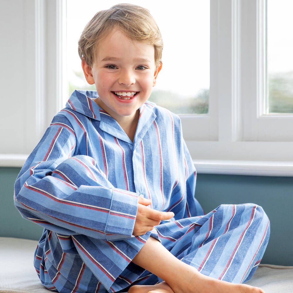 Turquaz - Boys Blue Striped Cotton Pyjamas