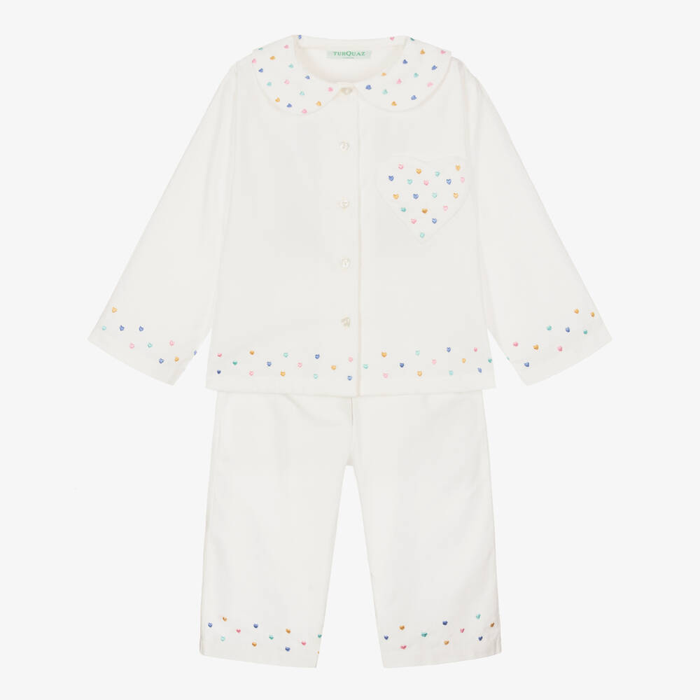 Turquaz - Pyjama ivoire en coton Fille  | Childrensalon