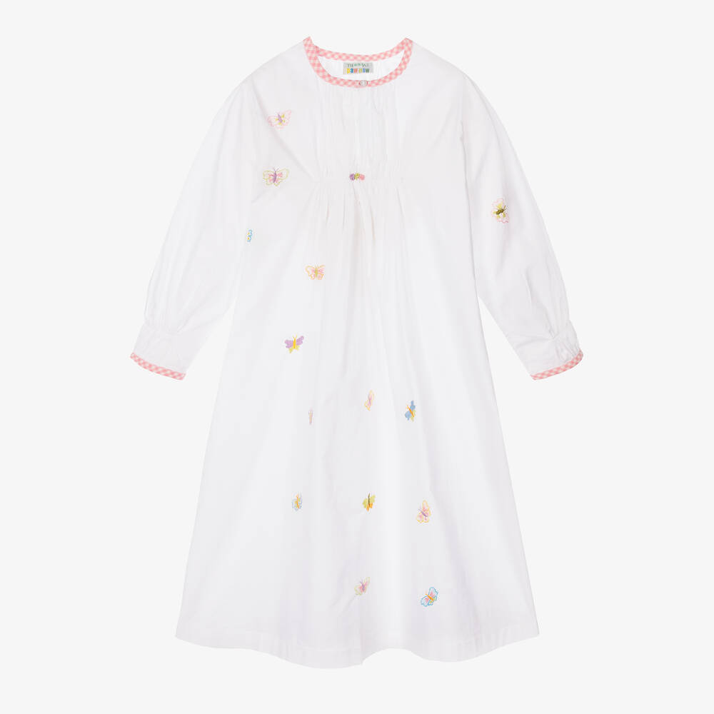 Turquaz - قميص نوم قطن لون أبيض للبنات  | Childrensalon