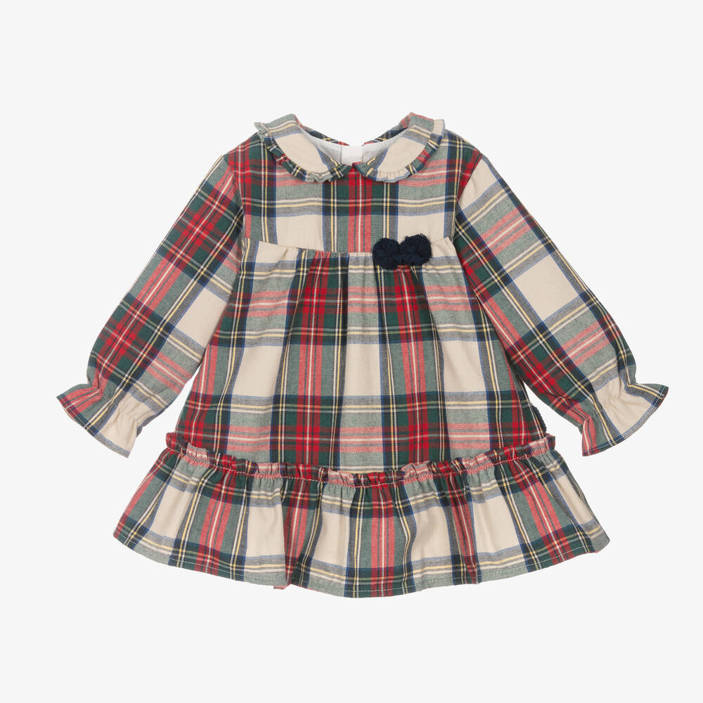 Tutto Piccolo - Baby Girls Red Tartan Dress Set | Childrensalon