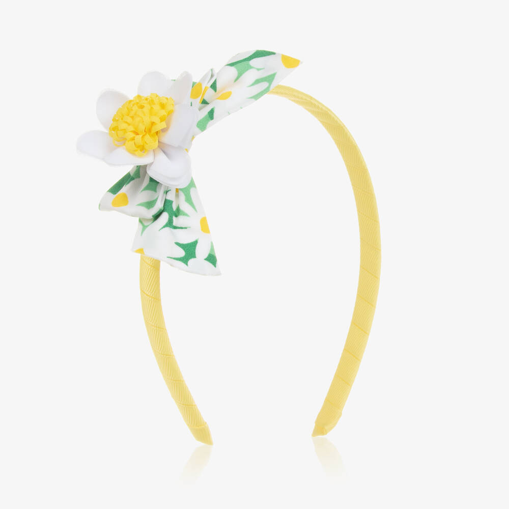 Tutto Piccolo - Girls Yellow Daisy Flower Hairband | Childrensalon