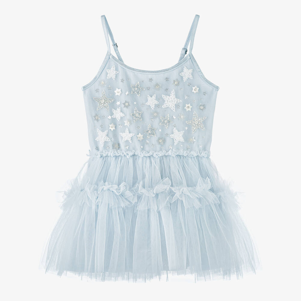 Tutu du Monde - Голубое платье с юбкой-пачкой из тюля со звездами | Childrensalon
