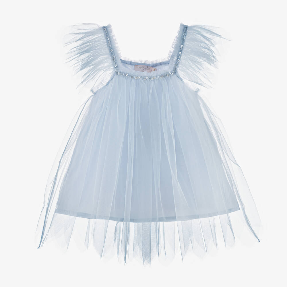 Tutu Du Monde Baby Girls Pale Blue Tulle Dress