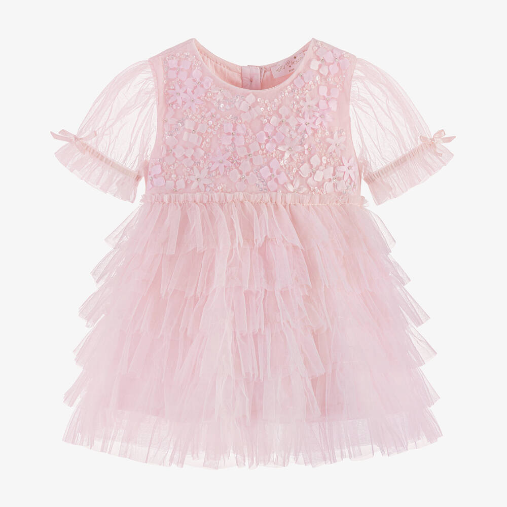 Tutu du Monde - Baby Girls Pale Pink Tulle Dress | Childrensalon