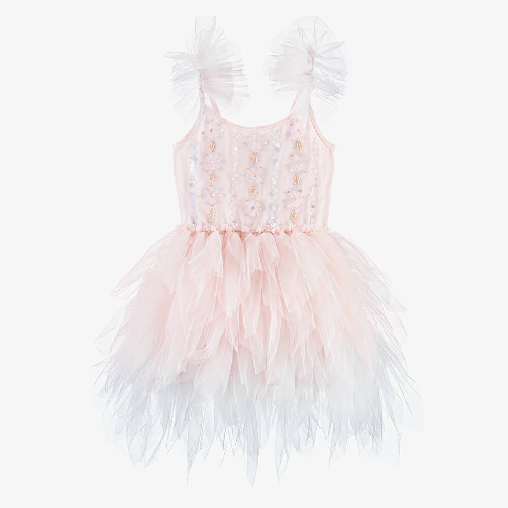 Tutu du Monde - Baby Girls Pink Beaded Tulle Dress | Childrensalon
