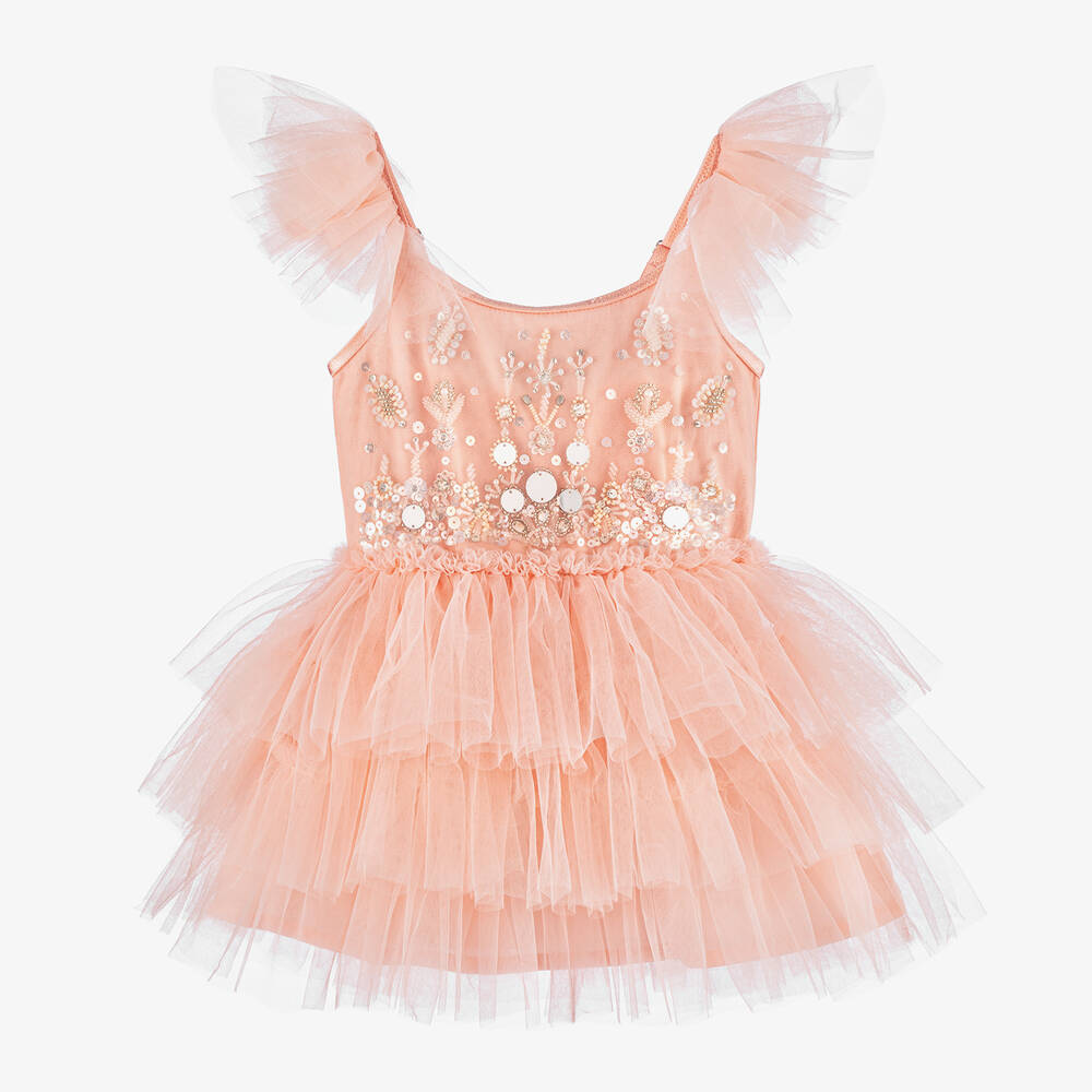 Tutu du Monde - Baby Girls Pink Beaded Tulle Tutu Dress | Childrensalon