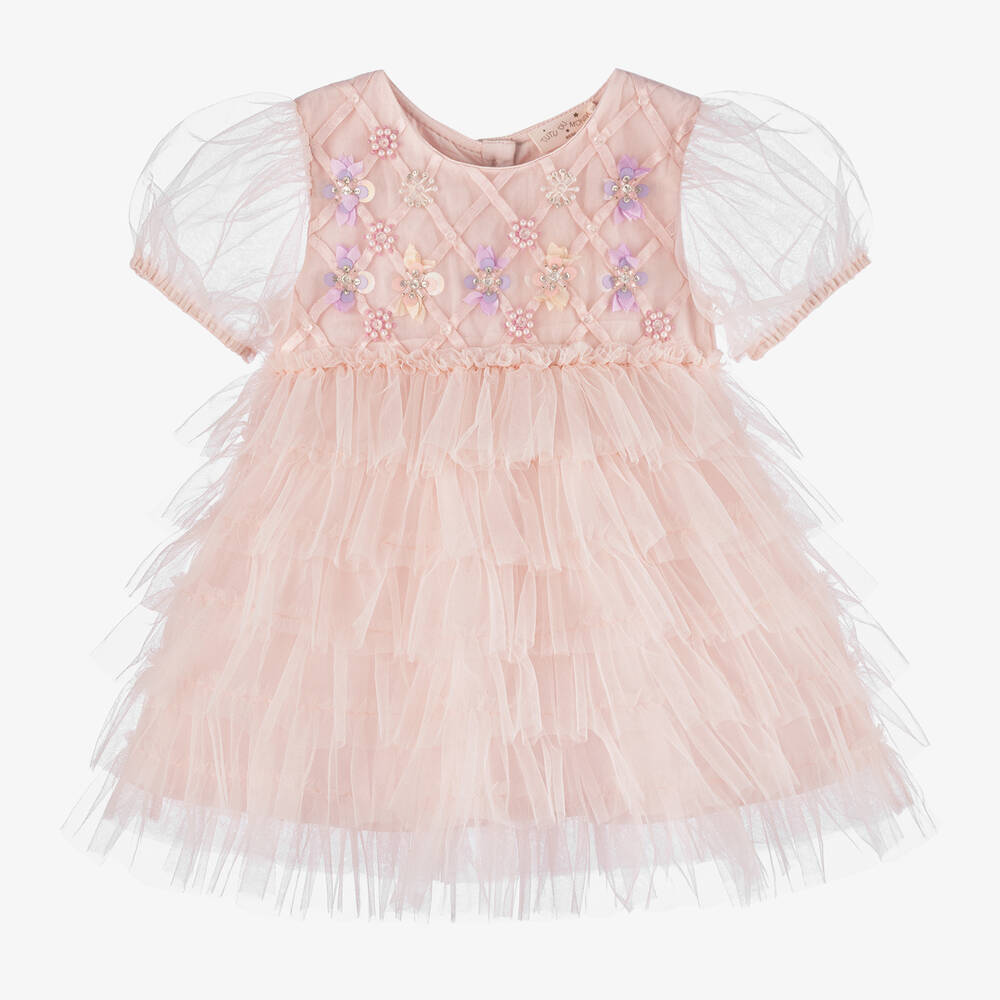 Tutu du Monde - Baby Girls Pink Tulle Dress | Childrensalon
