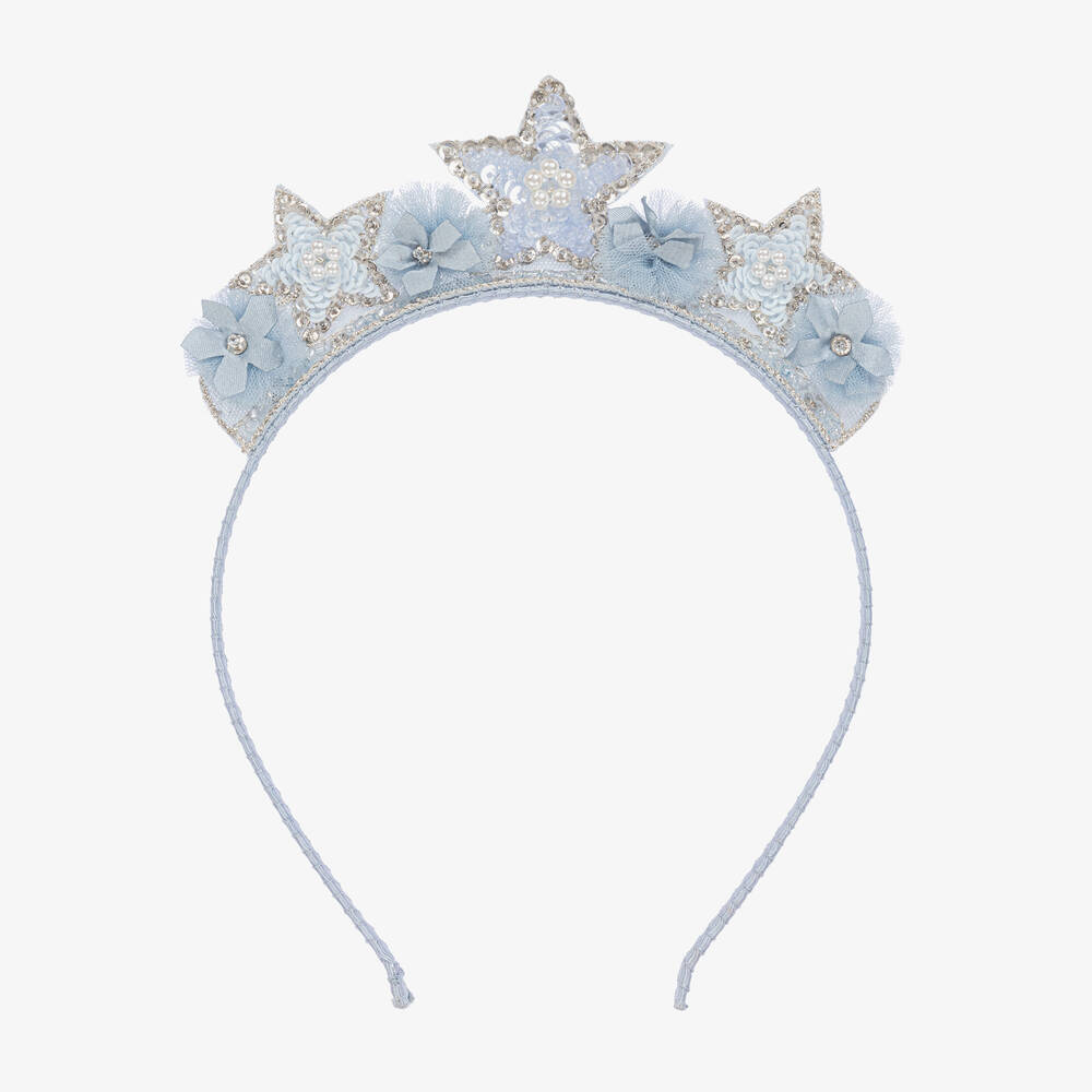 Tutu du Monde - Girls Blue Sequin Star Hairband | Childrensalon