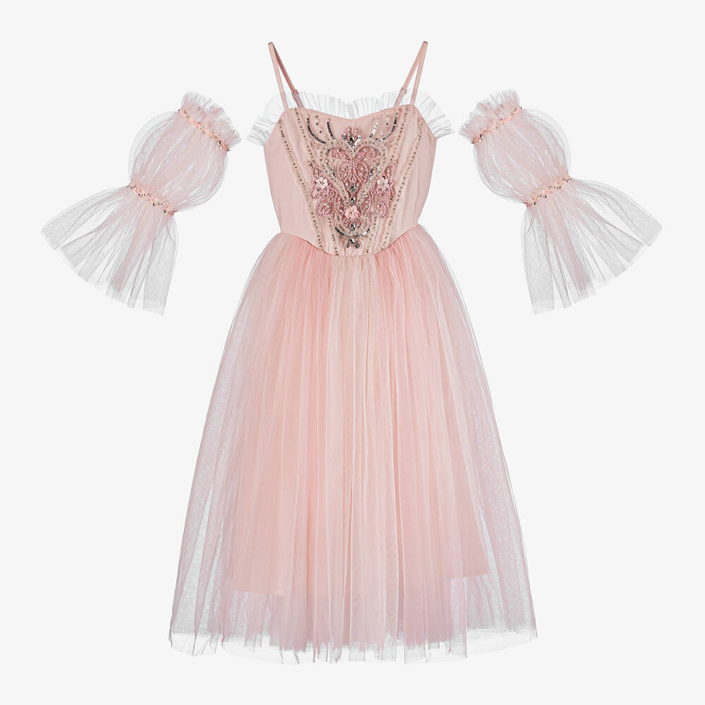 Tutu Du Monde Kids'  Girls Pink Beaded Tulle Dress