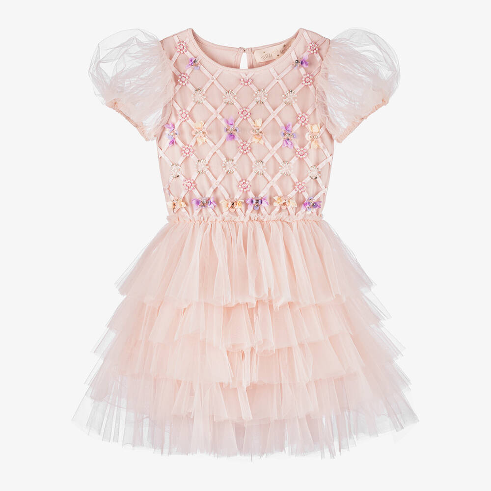 Shop Tutu Du Monde Girls Pink Beaded Tulle Dress