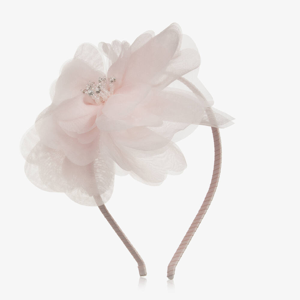 Tutu du Monde - Girls Pink Peony Flower Hairband | Childrensalon