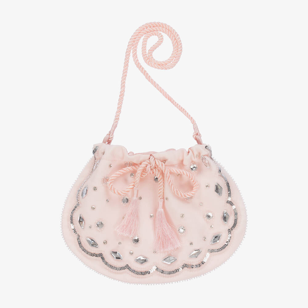 Tutu du Monde - Girls Pink Sequin Shoulder Bag (26cm) | Childrensalon