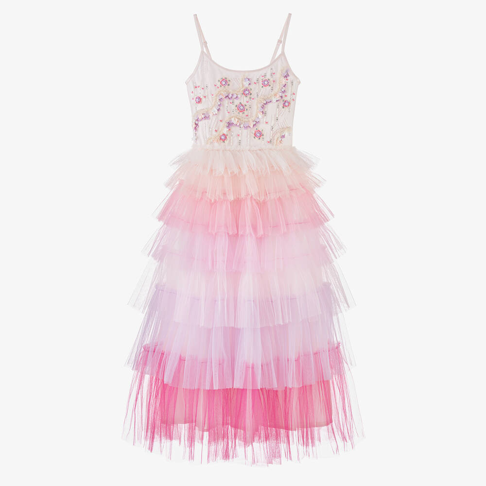 Tutu du Monde - Girls Pink Sequin Tulle Dress | Childrensalon