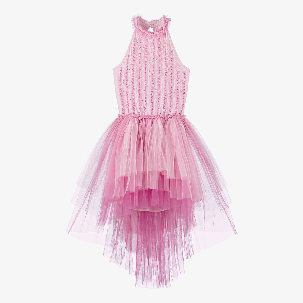 Tutu du Monde - Girls Pink Sequin Tulle Dress | Childrensalon