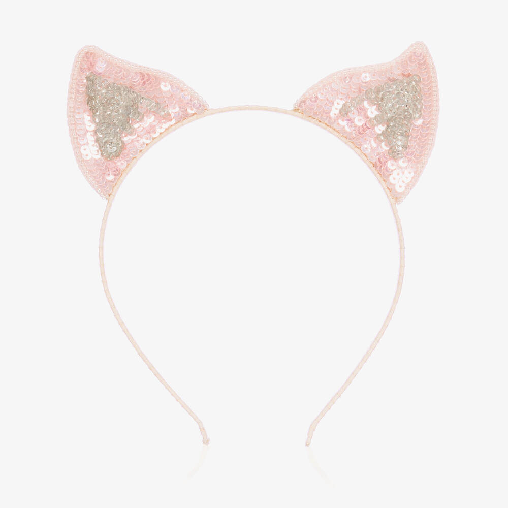 Tutu du Monde - Розовый ободок с кошачьими ушками с пайетками | Childrensalon