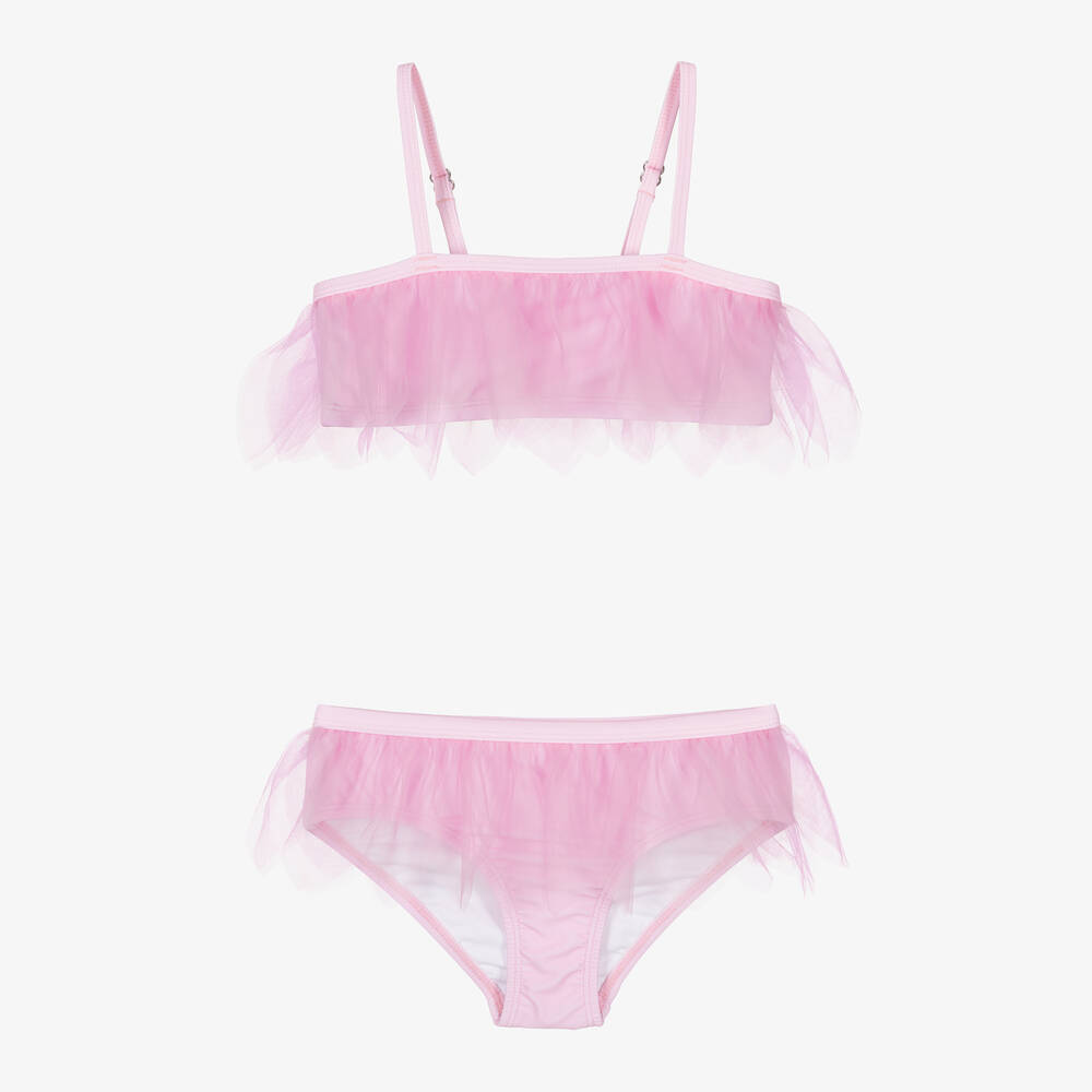 Tutu du Monde - Girls Pink Tulle Bikini (SPF30+) | Childrensalon